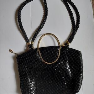 Vintage* Jotta Black Metallic Mesh Handbag